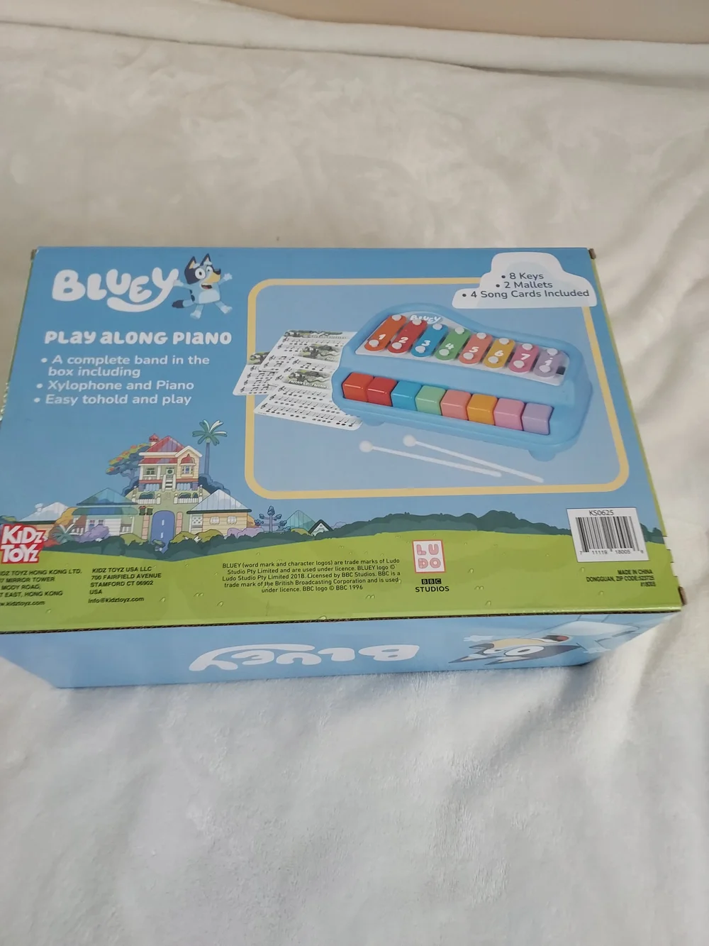 Bluey Kids Rainbow Xylophone Play Along Piano Toy Interactive Music Creativity
